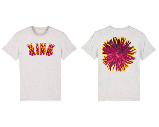 T-shirt bloem lichtgrijs
