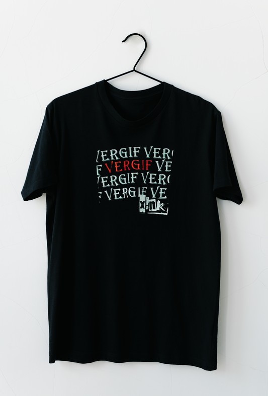 T-shirt oldskool vergif zwart